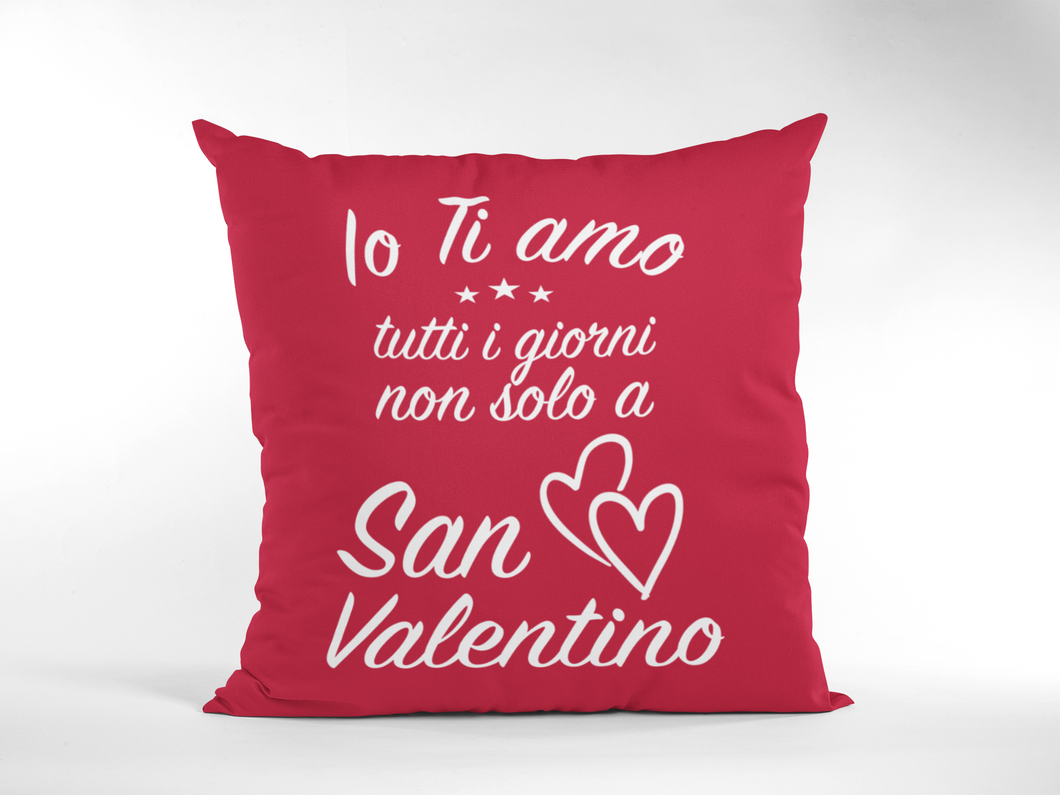 Io Ti Amo Valentinstag Sofa Kissen schwarz & Rot - Scheiß auf Valentinstag liebe dich jeden Tag Italienisch