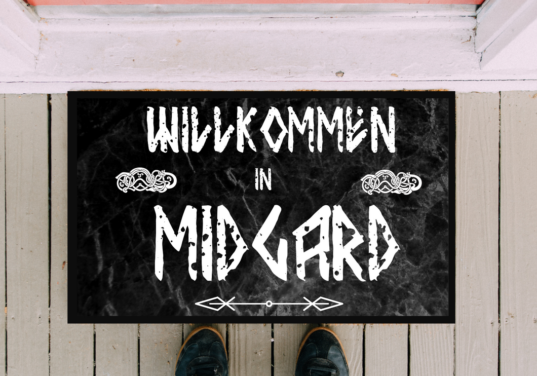 Wikinger Fußmatte Willkommen in Midgard