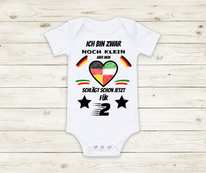 Baby Body Strampler Deutschland Italien Fußball kurzarm weiß Baumwolle lustig und frech Geschenk - Great Things 4 Family