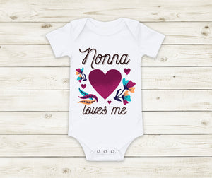 Nonna loves me Babybody Geburt Geschenk Baby Party Italien Italienerin talienisch - Great Things 4 Family