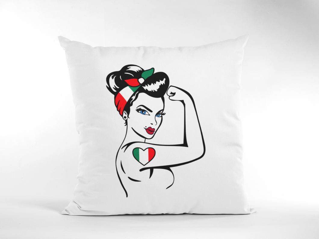 Starke Italienerin - Sofa Kissen 40 x 40 cm Geschenk Italien witzig italienisch Italia